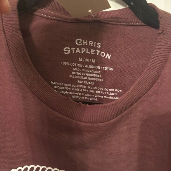 Chris Stapleton Cowboy Western Graphic T-Shirt Brown Men's Size M - Picture 4 of 5